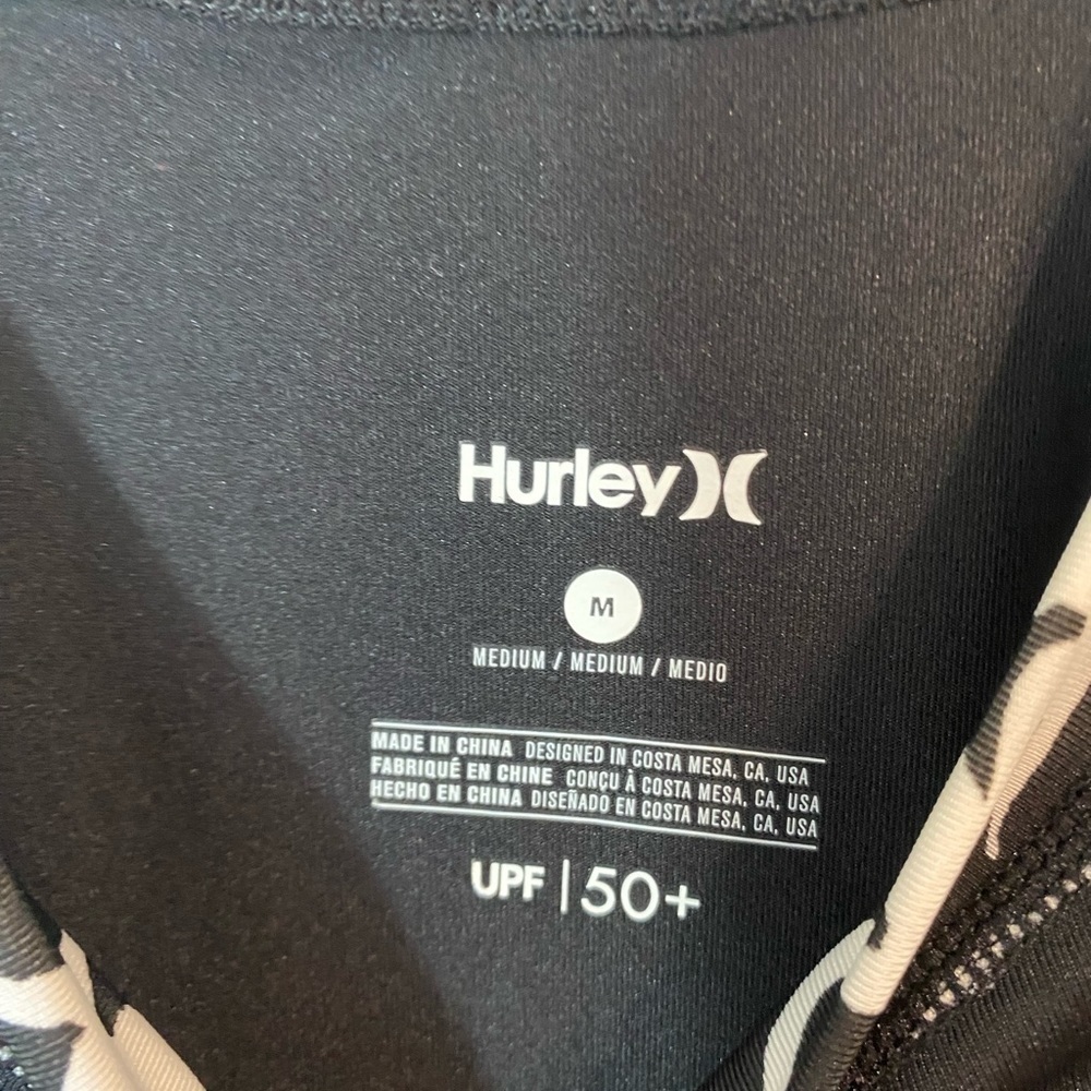 NWT Hurley size small medium and‎ large black long sleeve UPF 50 swim shirt vaca - Picture 5 of 8